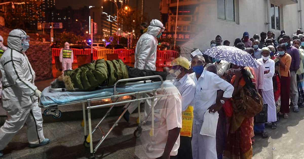 පන්දහසේ දීමනාව ගැනීමට පෝලිමේ සිටි කාන්තාවක් ඇද වැටී මරුට…